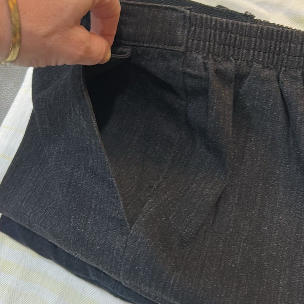 Laura Scott Black Casual Work Office Pants, SET OF 3. Elastic waist band Size 8 - Picture 3 of 5